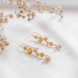Springtime Sparkly Flower Handmade Bracelet Earring Set