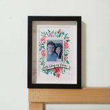 Watercolor Papercut Photo Frame