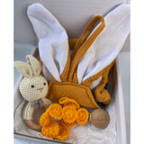 Welcome Baby Gift Set Newborn Baby Shower Gift Boy Rattle Crochet Teether Comforter