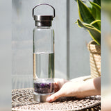 Crystal Elixir Water Bottle - Crystal Tumbles - Amethyst