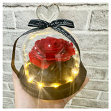 My One and Only (Preserved Rose in Glass Dome with Fairy Lights)