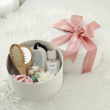 For Her #5 Gift Set - Hair Mist, Massage Hairbrush, Mirror, Wardrobe Scent Plaster, Scrunchie, Macarons & Decorations