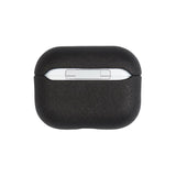 Personalized Saffiano Airpods Pro Case Cover - Black