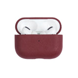 Personalized Saffiano Airpods Pro Case Cover - Burgundy - Self Pick Up