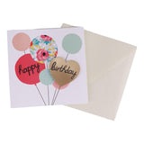 Card - Happy Birthday Balloons Card Birthday (Set of 4)