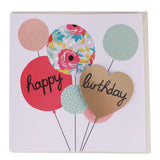 Card - Happy Birthday Balloons Card Birthday (Set of 4)