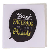 Card - Thank Facebook Birthday (Set of 4)