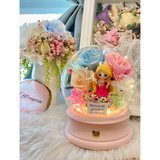 LED Preserved Flowers and Princess Bluetooth Speaker