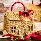 Holiday Hearth Haven | Christmas 2023 House Design Rattan Gift Basket (Islandwide Delivery)