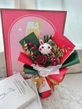 Christmas Character Preserved Flower Bouquet (Snowman, Reindeer, Bunny, Duckie) [Christmas 2023 | New Year 2024]