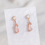 Sparkle Pink Twinkling Winky Christmas Handmade Gold Earrings  (Limited Edition)