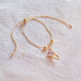 Gift From Heart Twinkling Winky Christmas Handmade Gold Bracelet