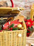 Holiday Hearth Haven | Christmas 2023 House Design Rattan Gift Basket (Islandwide Delivery)