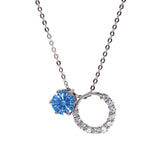 Kelvin Gems Multiway Blue Pendant Necklace Made With Swarovski Zirconia