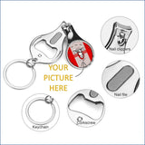 Personalised Metal Keyring Keychain With Photo/Quotes/Fonts And Engraving