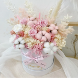 Valentine's Day 2024 [Premium] Everlasting Bloom Box – Pink & White