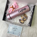 Personalised Smart LED Stainless Steel Thermos Thermal Flask & Natural Dried Fruit Tea (For Infused Water) Gift Set