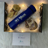 Personalised Smart LED Stainless Steel Thermos Thermal Flask & Natural Dried Fruit Tea (For Infused Water) Gift Set