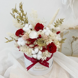 Valentine's Day 2024 [Premium] Everlasting Bloom Box – Red & Gold
