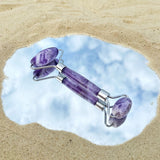 Natural Crystal Facial Massage Roller - Amethyst