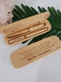 Personalized Wooden Pen Set (Double Pen)