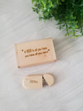 Personalized USB Drive with Wooden Box