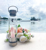 Crystal Infusion Water Bottle - Crystal Column - Rose Quartz