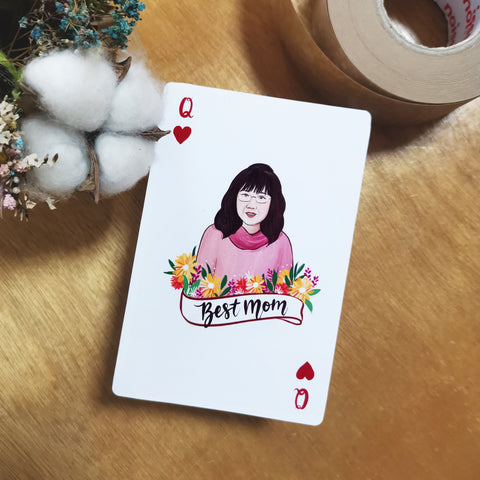 Personalized Queens of Heart Portrait Card