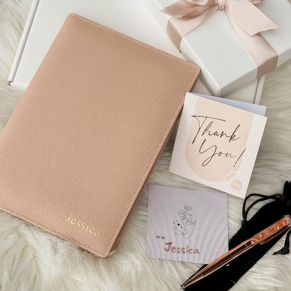 Perry Premium Journal (Taupe) + Sparkle Pen Set | Giftr - Singapore's ...