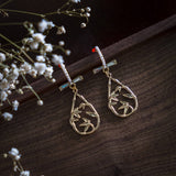 Modern Oriental Beauty Bamboo Leaf Handmade Earring