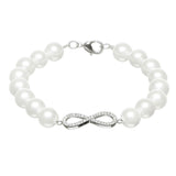 Kelvin Gems Infinity White Shell Pearl Bracelet