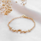 Star Moon Gold Handmade Bracelet