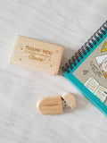 Personalized USB Drive with Wooden Box