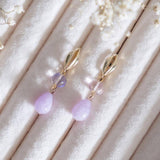 Candy Classy Purple Jade Handmade Earring