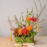 Floral bamboo table decoration CNY 2023