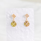 Lucky Fortune Prosperous Bunny Year Earring Chinese New Year 2024