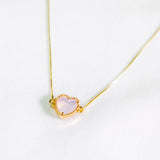 Pink Gem Heart Necklace