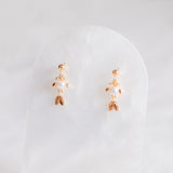 Chinese New Year 2024 : Blooming Prosperous Gold Fish Pearl Gold Earring