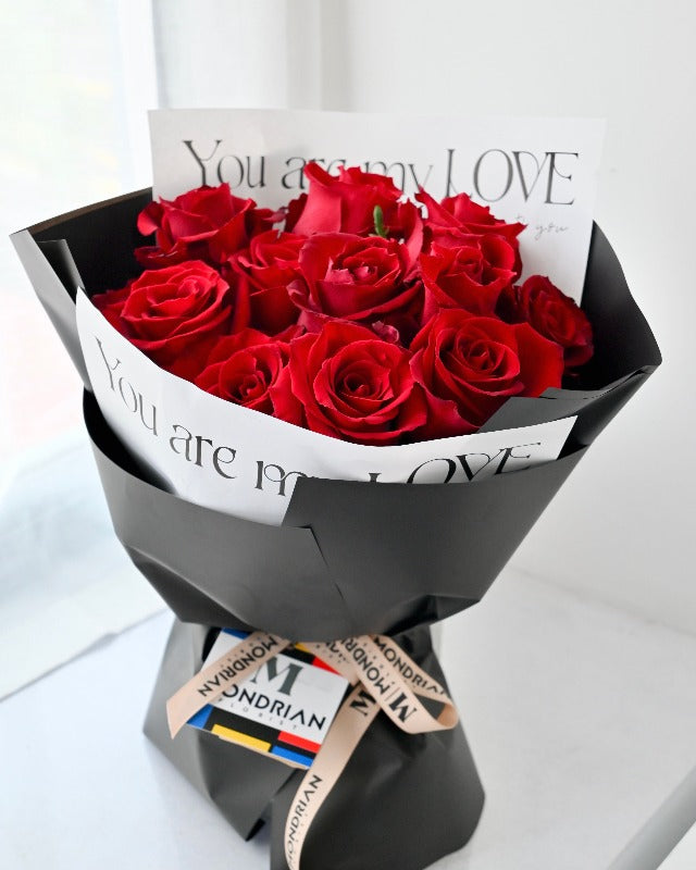 12 Stocks Red Roses 12 Stalks Red Roses - Pure Love | Giftr - Singapore's Leading Online ...