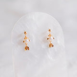 Chinese New Year 2024 : Blooming Prosperous Gold Fish Pearl Gold Earring