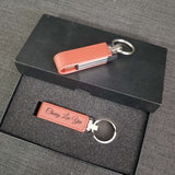 8G Metal Pendrive with Personalized Leather Sleeve