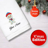 Personalised Towel | X'mas Snowman