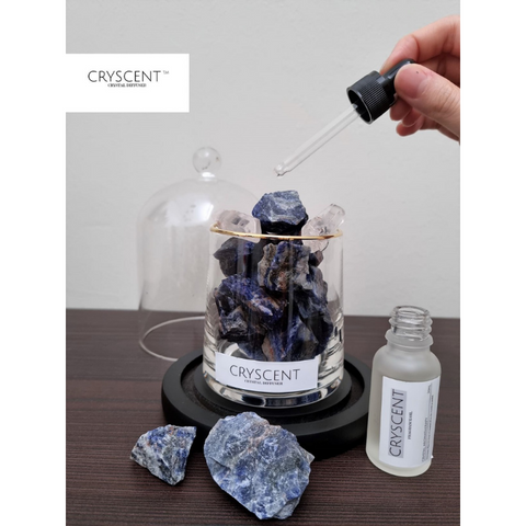 Cryscent Premium Crystal Aromatherapy with Blue Apatite Set