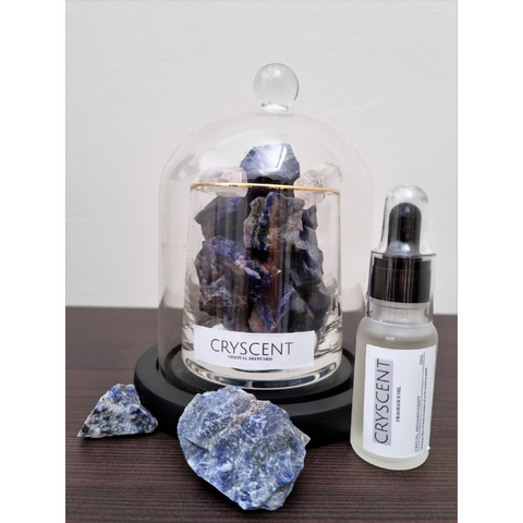 Cryscent Premium Crystal Aromatherapy with Blue Apatite Set