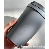 Personalized 12oz Twin Wall Suction Coffee Cup Bottle (Islandwide Delivery)