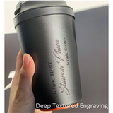 Personalized 12oz Twin Wall Suction Coffee Cup Bottle (Islandwide Delivery)
