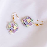 Pastel Pearlescent #2 Polymer Clay Gold Handmade Earring