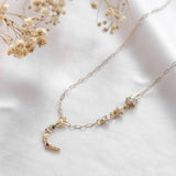 Star Colour Moon Gold Handmade Necklace