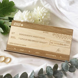 Personalized Wooden Mock Up Cheque