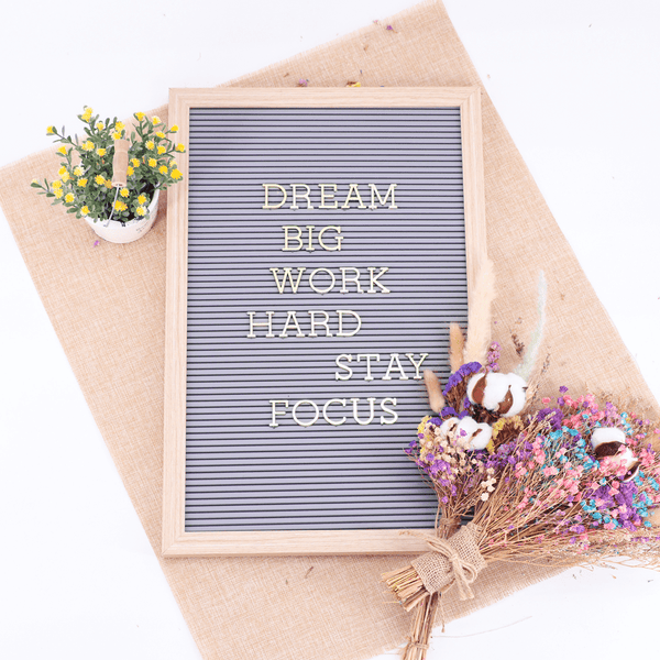 Letter Board - Wood Frame with Grey Board | Klosh Online Gift | Giftr ...